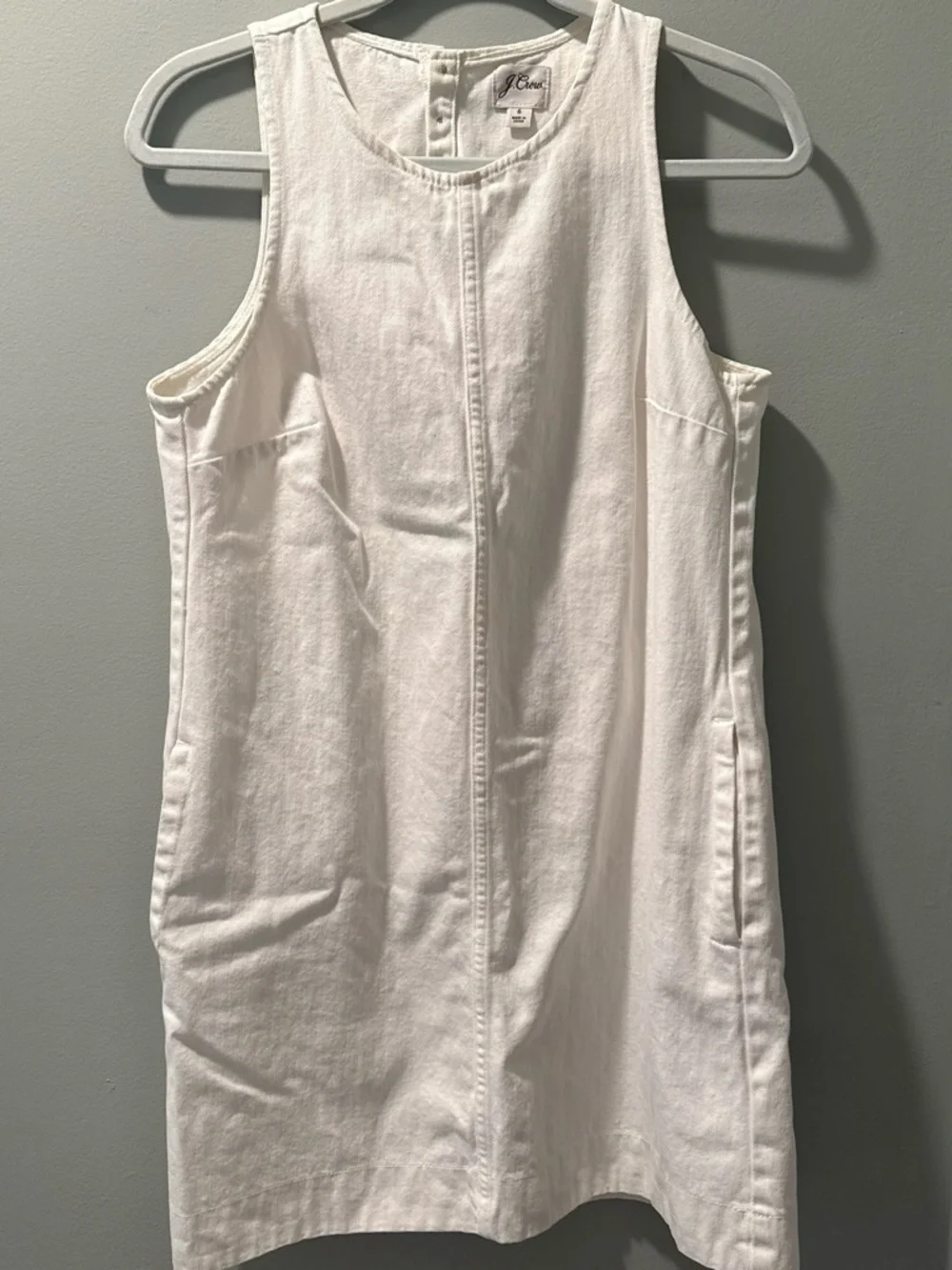 J. Crew Cream Sleeveless Shift Dress - Picture 1 of 3